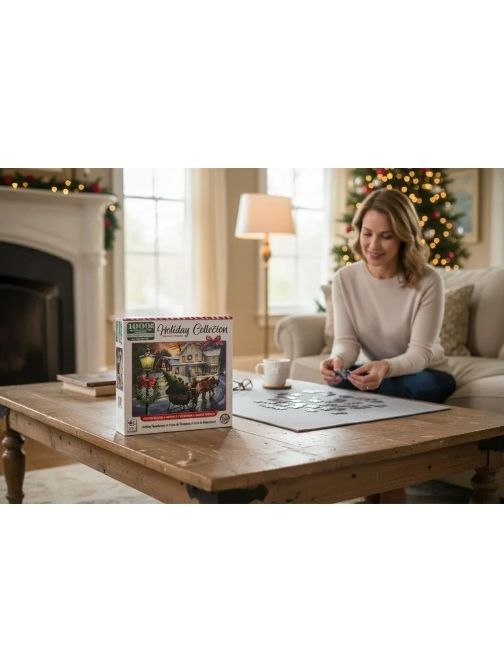 Holiday Farmhouse 1000-Piece Jigsaw Puzzle By Henry Petersen With Bonus Poster -